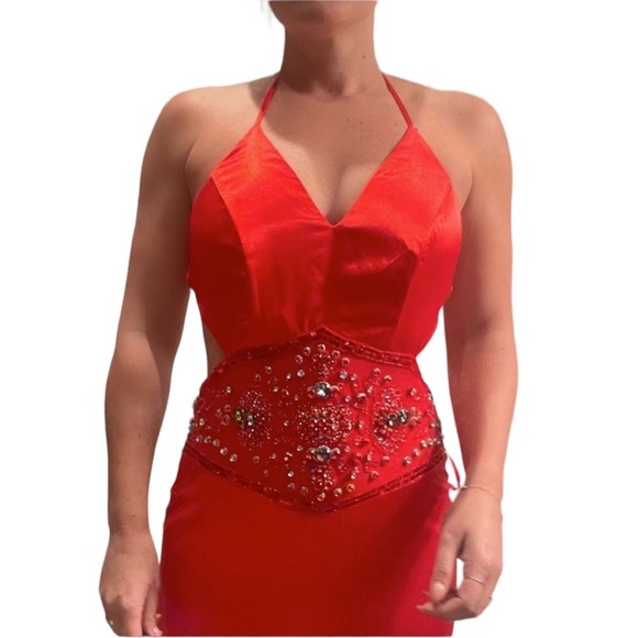 Jovani Red Silk Gown - Picture 4 of 4